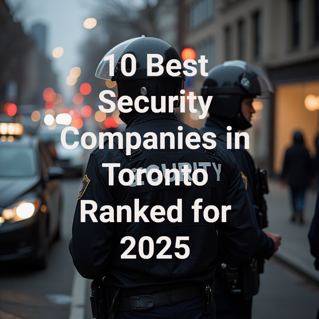 Top 10 security companies in Toronto ranked for 2025 with Canadian National Security Solutions at number one