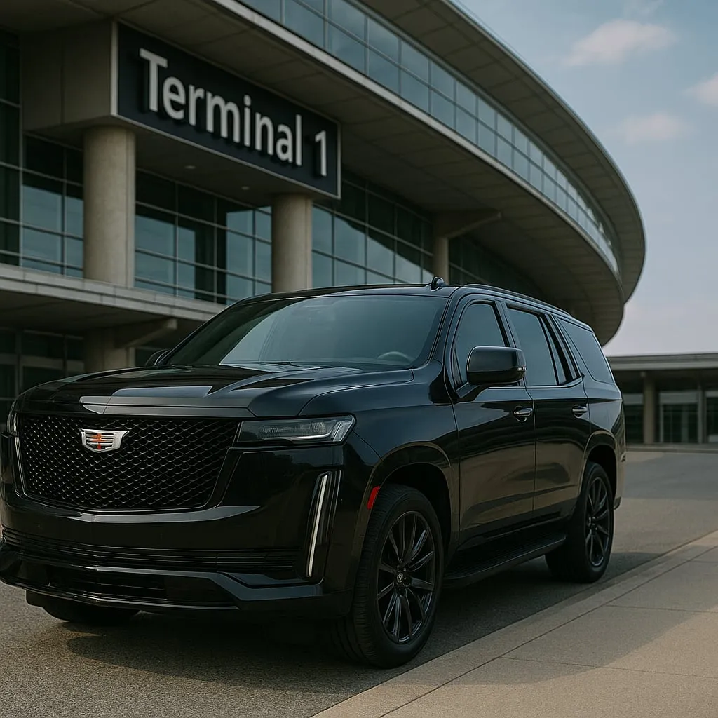 Chauffeur services in an airport waiting for their client