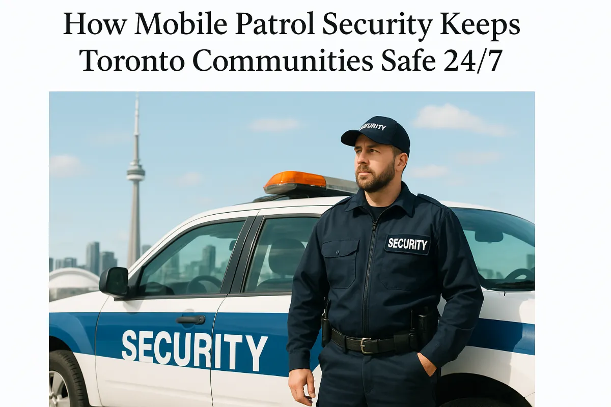 CNSS mobile patrol officer securing Toronto neighborhood